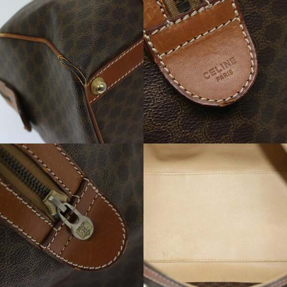 CELINE Macadam Canvas Boston Bag Pvc Brown - Picture 11 of 12